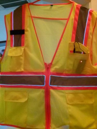 Lighted safety vest lime for sale