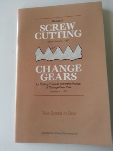 Screw Cutting Manual by William Simpson -1887