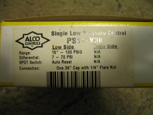 Alco controls ps1-x3k low pressure control, new in box, blow out sale price for sale