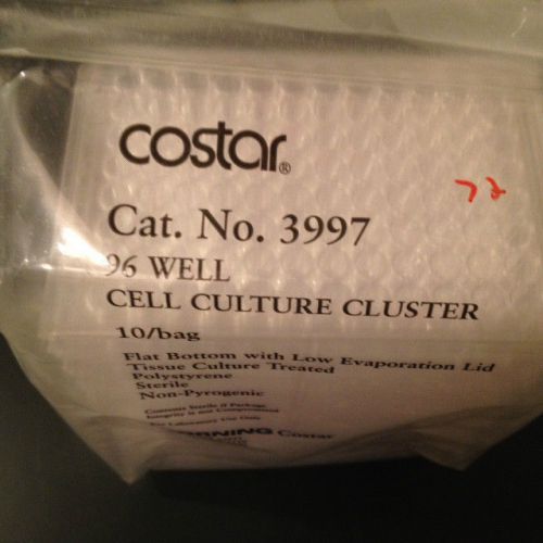 COSTAR #3997 96 WELL CELL CULTURE PLATES POLYSTYRENE STERILE NONPYROGENIC 10/PK
