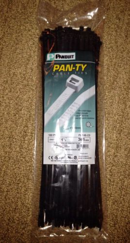 Pan-ty cable ties 100 pc. by:panduit 14 1/2 length, 368mm  black zip ties for sale