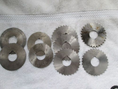 9 unused hss milling cutter saw blades 3&#034; &amp; 2 3/4&#034; for sale