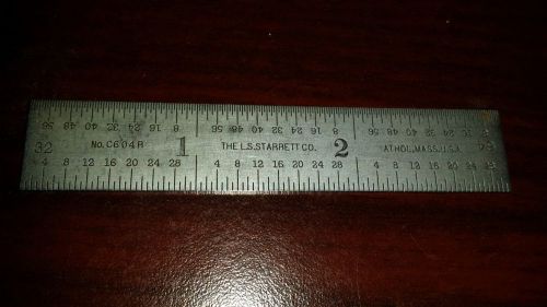 VINTAGE L.S. STARRETT 3&#034; RULE No. C604R