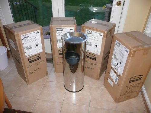 Rubbermaid 9606 Commercial Smoking Stainless Steel  Receptacle Ash Trash Can