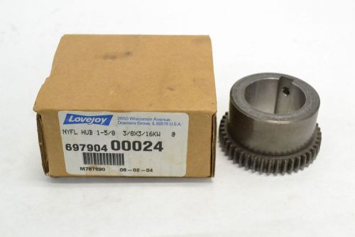 Lovejoy 697904 00024 nyfl 1-5/8 3/8x3/16kw taper 1-5/8 in coupling hub b260641 for sale