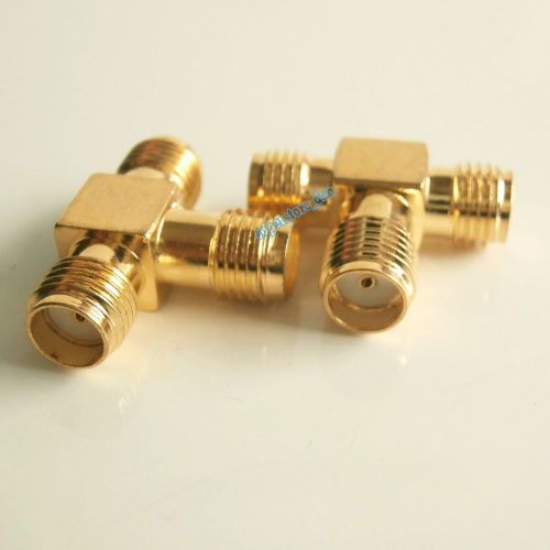 10X SMA female to two SMA female triple T in series RF adapter connector 3 way