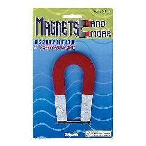 Metal Horseshoe Red Magnet 4 inch