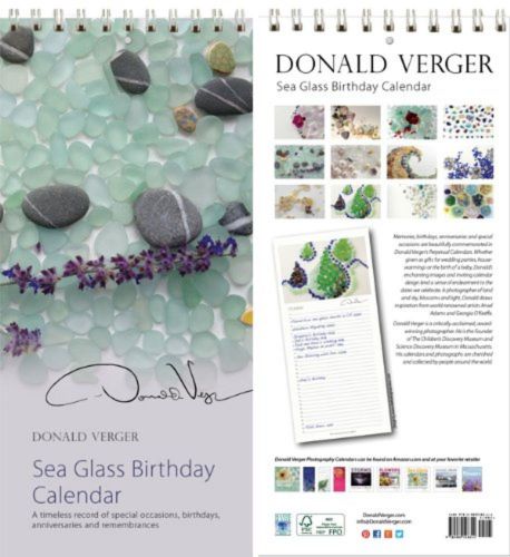 Donald Verger Sea Glass Beach Glass Birthday and Anniversary Perpetual Wall D...