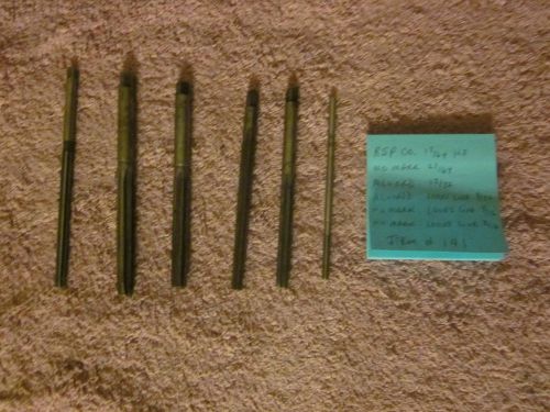 6 Vintage Alvord, RSP and Other Reamers, Gunsmith Tools Good Condition!