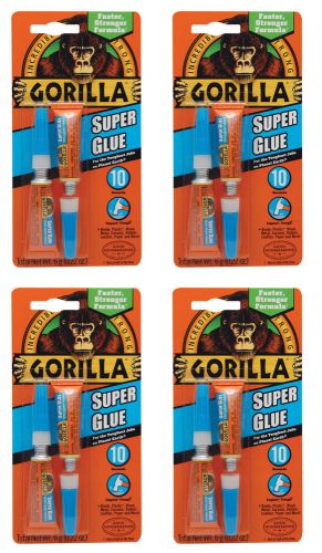 Gorilla glue 7800101 super glue 3g 2 tube pack, 4 pack-8 tubes total for sale