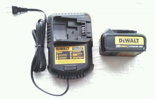 Dewalt DCB101 20V MAX Charger And  DCB200 3.0 AH Battery With LED 20 volt 2014!