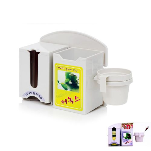New instant coffee sticks &amp; tea bags dispenser with cup magnetic detachment gray for sale