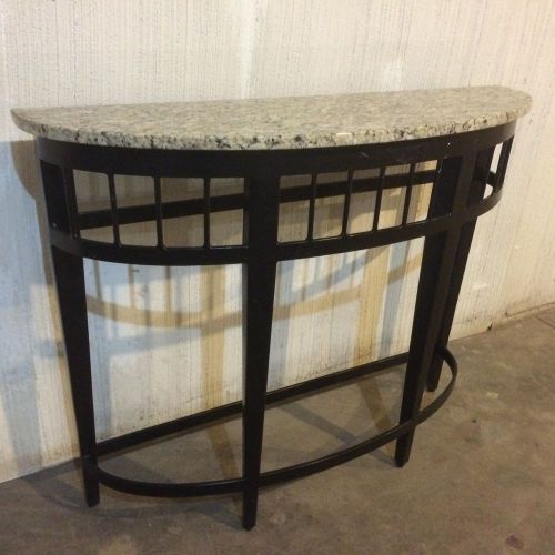 Commercial Grade Iron &amp; Granite Hallway Entry Tables 42&#034; wide