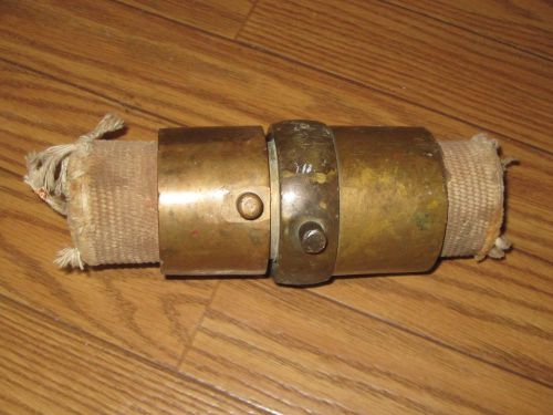 Vintage Brass Fire Hose Connector Ends  1 1/2&#034;