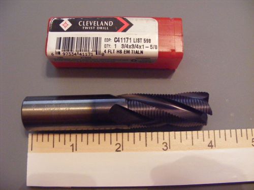 Cleveland twist c41171 #598 3/4x3/4x1-5/8 4 flt h8 endmill tialn**new** for sale