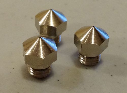 2pcs p3d-4n3 high lubricity 3d printer nozzle 4mm inlet x .4mm orifice (mfg usa) for sale