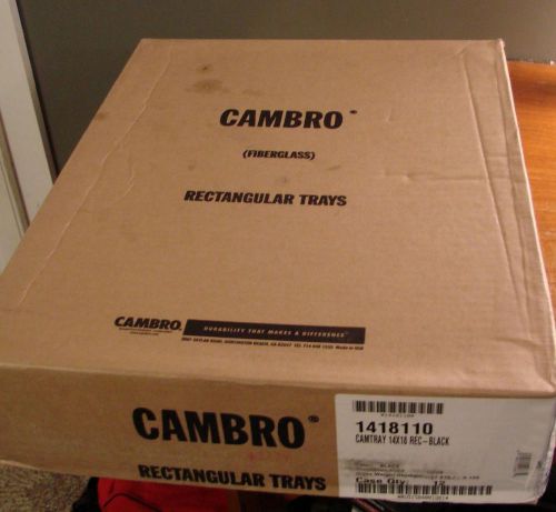 Case of 12 Cambro Camtray 14 x 18 Rectangle Black Trays BRAND NEW Free Shipping!