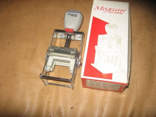 Maxum Self Inker Stamp in box 9100 NOS