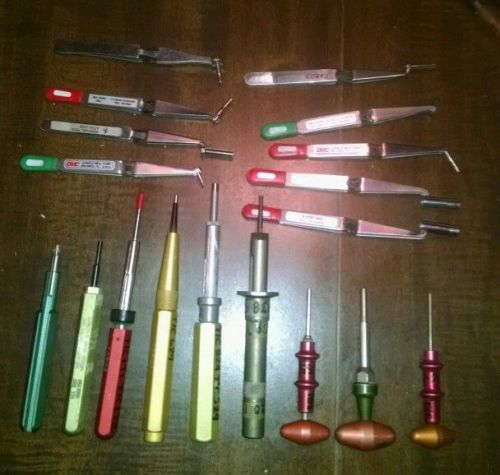 Daniels dmc tweezers &amp; removal insert tools. lot of 18 for sale