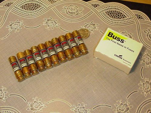 Box of Ten Cooper Bussmann FRN-R-17 1/2 FuseTron Fuses 250V Current Limiting NEW