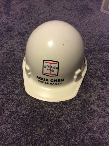 Bethlehem Steel Safety White Plastic Hard Hat (MSA) Free Shipping Thermalgard