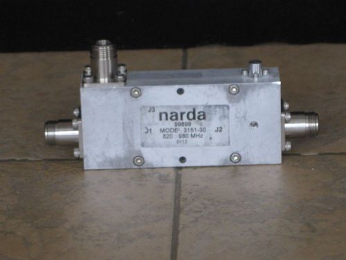 Narda Model 3151-30 820-980 Mhz Directional Coupler, Used, Warranty