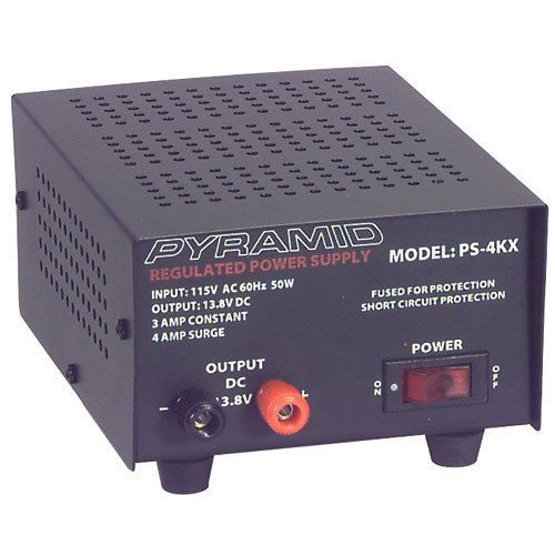 Pyramid ps4kx power supply 13.8 vdc 3a 120-532 for sale