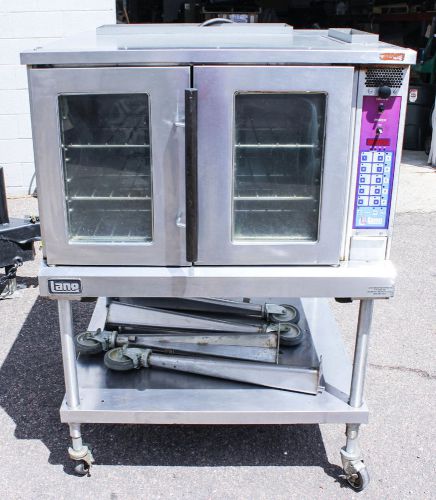Lang ecco electric commercial convection steam oven, rolling table stand &amp; legs for sale