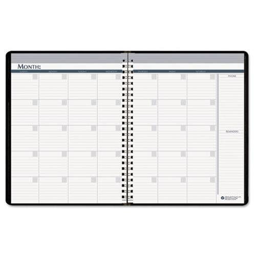 House of Doolittle™ Nondated Monthly Planner, 8 1/2 x 11, Black Cover