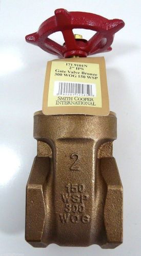 Smith-cooper international 9101 bronze gate valve n-r stem, inline 2&#034; npt female for sale