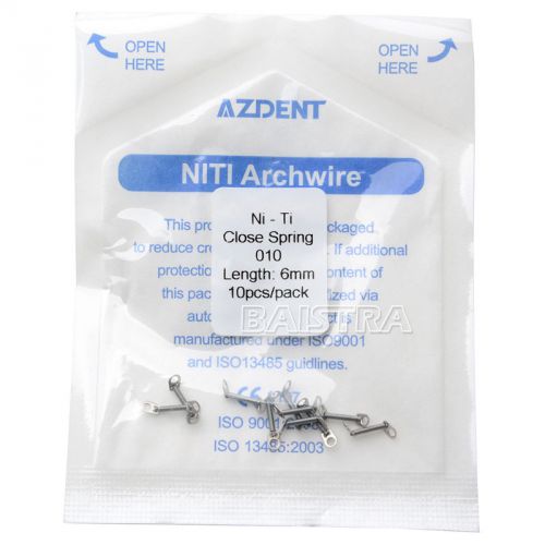 Dental Orthodontic Closed Coil Spring 0.010*6mm 10 Pcs/pack
