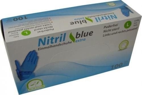 Box of 200 medi-inn blue nitrile powder free disposable gloves free delivery for sale