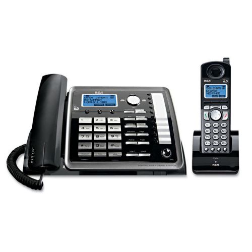 Visys 25255re2 two-line corded/cordless phone system with answering system for sale