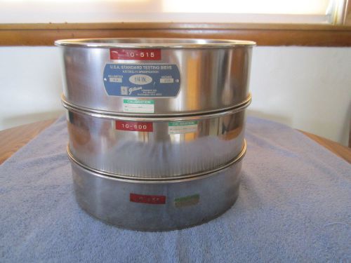 1-1/4&#034; sieve and 2-stainless steel separatory pans usa standard testing sieve for sale