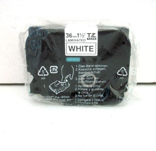 Brother P-Touch TZ-261 Black on White Label Tape 36mm 1-1/2&#034;