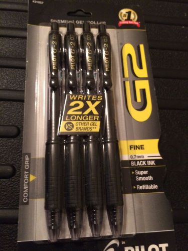 New Pilot G2 Black Fine pens pakage of 4 for Low price free shipping!