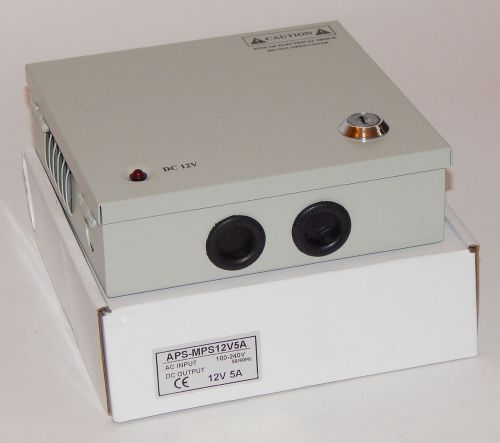 Universal 12V 5A power supply in metal box (AC 100-240V,50-60 Hz, DC 12V/5A)