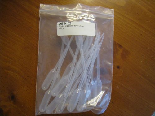 20 Brand New Disposable Pipettes 150mm x 5mm