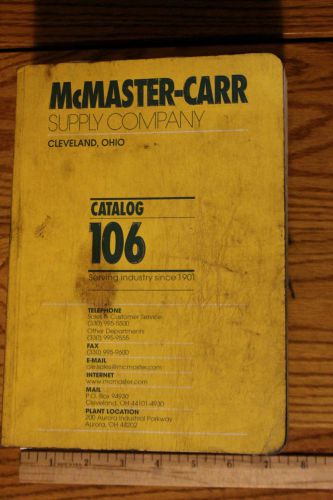 2000 McMASTER CARR SUPPLY CO CATALOG 106 INDUSTRIAL RESOURCE