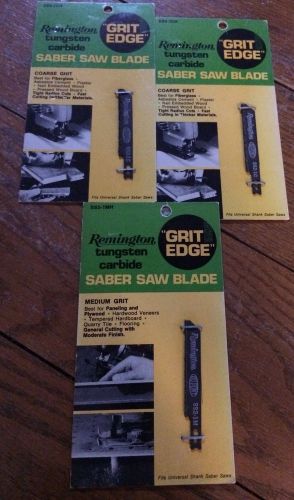 NOS Vintage Remington Saber Saw Blades,Grit Edge, Tungsten Carbide, Lot of 3
