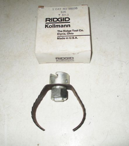 New Ridgid Kollmann #98035  T-50-1  Sharktooth Cutter 3 &#034; for 1 1/4&#034; Cable