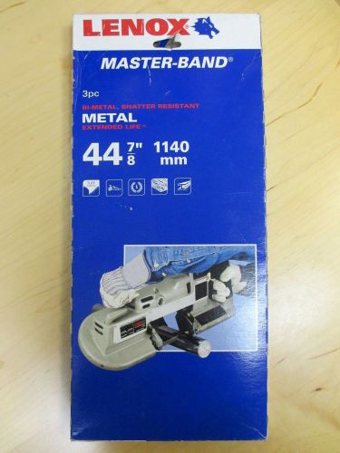 Lenox master-band 3 pc bi-metal shatter resistant 14tpi 44-7/8&#034; saw blades 80115 for sale