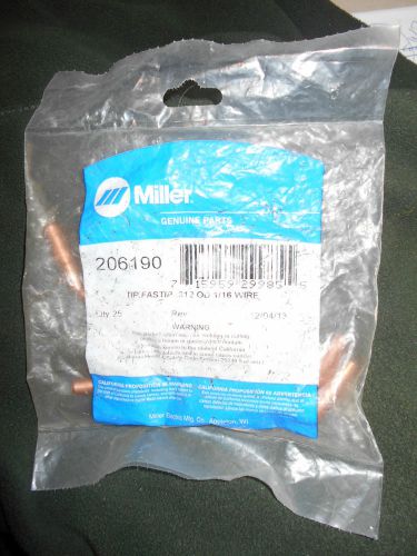 MILLER ELECTRIC 206190, Contact Tip, FasTip, 1/16, PK 25