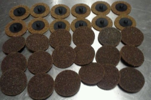 2&#034; Roloc Surface  Conditioning Discs Coarse-Brown 30 Discs And Tool Holder