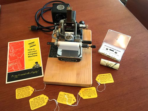 Kingsley Machine Co (Model M-60) Foil Stamping Machine and ALL accessories