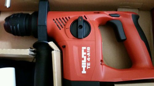 NEW In BOX HILTI TE 4-A18  CORDLESS ROTARY HAMMER DRILL Tool, Bits &amp; Carry Bag