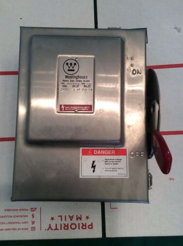 Westinghouse Type 4x stainless fusable disconnect/safety switch 30 amp 240v 3 PH