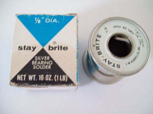 STAY BRITE SILVER BEARING SOLDER  1/8&#034; Diameter