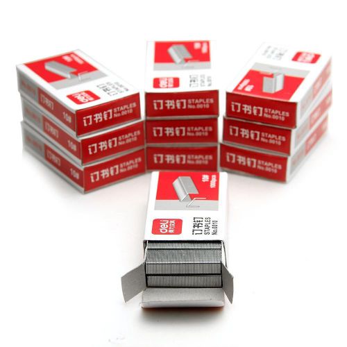 10 Boxes Mini Stapler Staples Metal No.0012 Office School Stationery