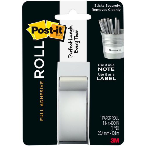 Post-it Full Adhesive Roll, 1 x 400 Inches, White, 1-Pack, 2650-W, Free Shipping